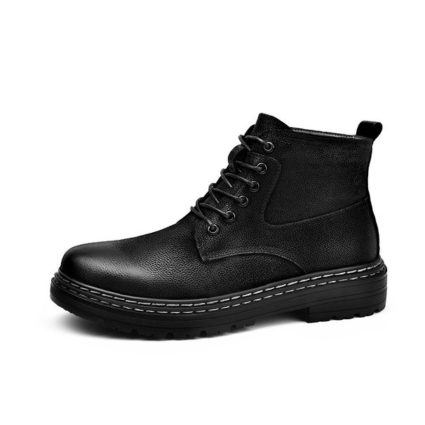 Men's Thick-soled Martin Boots Men's Short Boots Leather Boots Fleece Thermal Boots Tooling Boots_vogvips.com
