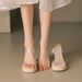 One Line Transparent Crystal Ultra-high Waterproof Platform Thick Heel For 2024 New Summer Women's Sandals_vogvips.com