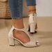 MTX Simple Fashion Back Zipper Bag Fish Mouth For Women Large Size Side Hollow Thin Heel Roman Sandals_vogvips.com