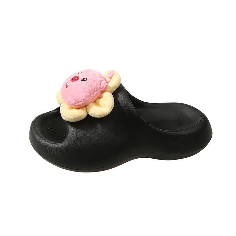 Women's Flat Sandals Summer Cute Comfy Versatile Milk Color Slides For Ladies Indoor Outdoor Wear Youthful Sweet Style_vogvips.com