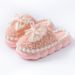 Lace Bow For Women, Autumn And Winter Internet Celebrity Indoor Warm Slippers, Comfortable Home Couple Cotton Slippers_vogvips.com