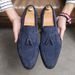 Large Size Business Formal Leather Spring Autumn New Suede Pointed Low-top Slip-on Tassel Casual Men's Shoes_vogvips.com