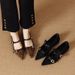 French-style Flat Pointed-toe Leopard Print Mary Jane Shoes, 2025 Autumn New Model, Black, Elegant And Fashionable, With_vogvips.com