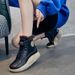 Women's Snow 2025 Winter European And American Style Warm Cotton Shoes Rabbit Fur Lined Thick Sole Mid-Calf Boots Trendy_vogvips.com