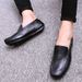 Spring 2021 New Men's Casual Leather Shoes Korean Style Large Size Soft Sole Lazy Summer Loafers_vogvips.com