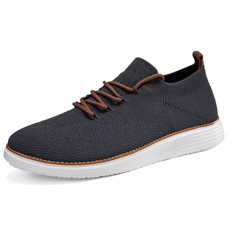 Euro Step 2025 Spring New Lightweight Lace-up Casual Breathable Loafers Men's Large Size Sports Shoes_vogvips.com