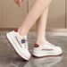 XYY258 New 2024 Autumn Travel Shoes Heightened White Shoes Breathable Versatile Thick Bottom Wear Resistant Dad Shoes_vogvips.com