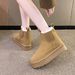 Thick Soled Height Increasing For Women 2025 New Model With Plush And Thick Short Tube Boots Northeast Snow Cotton Shoes_vogvips.com