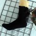 Socks New Big Bow Lolita Socks Sweet Student Wood Ear Edge Women's Socks Solid Color Mid Tube Socks Cotton Socks_vogvips.com