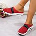 Women's Slippers Summer Breathable Casual Shoes Wedge Heel Air Cushion Casual Half Slippers_vogvips.com