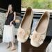 Doudou Shoes Girl One Pedal With Skirt Fairy Wind Flower Thick Heel Single Shoes Woman_vogvips.com