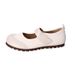 Leather Mary Jane For Women 2025 Spring Autumn New Flat Soft Sole Velcro Comfortable Fashion Versatile Casual Shoes_vogvips.com
