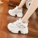 Thick Soled Dad For Women, Spring 2025 New Model, Rhinestone Fashionable Interior Height Increasing Women's Shoes,_vogvips.com