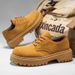 European Warm Series Derby Thick Sole Height Increasing British Style New Yellow Martin Boots Men's Low-top Casual Work Leather Shoes_vogvips.com