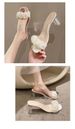 Transparent High-heeled Shoes, Summer Crystal Chunky Heel For Women, 2026 New Style Sandals, Half-slippers, French_vogvips.com