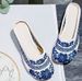 Slippers, Blue And White Porcelain, Chinese Style, Cow Tendon Sole, Casual Walking, Summer Sandals, Embroidered Shoes_vogvips.com