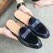 Wind Plus Size Half Slippers Without Heels, Bean Men's Autumn And Winter Lazy Shoes, Casual Leather Shoes For One Foot_vogvips.com