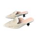 Women’s Shoes New Style Embroidery Half Slippers For Women New Embroidery Flower Retro Half Slippers Fashion Pointed Flat Sandals For Women_vogvips.com