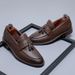 Business Leather For Men With Lazy Feet, Tassel Height Increasing Casual Men's Shoes, One Foot Stepping Le Fu Shoes_vogvips.com
