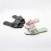 Women's Plus Size Flat Sandals With Pearl Bow Detail - Breathable Open-Toe Casual Slides For Everyday Wear_vogvips.com