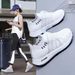 2024 Summer New Women's White Sneakers Lightweight Breathable Casual Versatile Sports Mesh Dad Shoes_vogvips.com