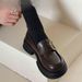 Leather Small Leather Shoes Women's Shoes One Pedal Platform Single Shoes Loafers Jane Women's Shoes_vogvips.com