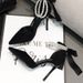 2024 New Spring Black Pointed Toe Stiletto High Heels Women's Fashion Bowknot One-Strap Sandals Wholesale_vogvips.com