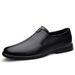 Men's Casual Leather Shoes Doudou Shoes Round Head Small Leather Shoes_vogvips.com