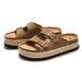Women's Cork Slippers Summer Thick Soled Beach Sandals Woven Suede Double Buckles New Arrival_vogvips.com