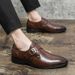 Euro Step Plus Men's 2025 Summer Casual Breathable British Style Trendy Formal Brogue Business Leather Shoes Size 48_vogvips.com