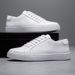Men Premium Leather Casual Sneakers Non Slip Platform Lace Up Business Walking Shoes_vogvips.com