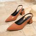 Pointed High Heels Thick Heel Shallow Mouth Single Large Size Women S Shoes After The Empty Sandals_vogvips.com