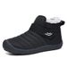 Cotton Shoes Men's Winter Plus Velvet Thick Warm High Top Soft Bottom Leather Waterproof Casual Snow Boots_vogvips.com