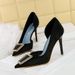 6168-K39 Style Banquet Slim Shallow Mouth, Pointed Metal Buckle, Side Hollow High Heels, Single Shoes For Women_vogvips.com