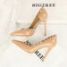SEXY Pointed Toe Stiletto Heels With Side Cut-Out & Studs - Glossy Patent Leather High Heels For Women - Party Club Night Out Dress Shoes_vogvips.com