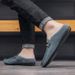 Loafers Lightweight Bean Men S Shoes Summer New One Leg British Style Breathable Casual Half Toe_vogvips.com