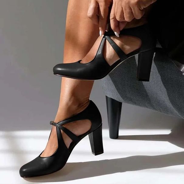 Women's Waterproof Platform Pumps Autumn New Arrival, Elegant Round Toe Orange High Heels, Large Size 40-43 For Cross-Border Fashion_vogvips.com