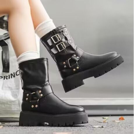 Trendy Brand Winter High Cut Martin Boots, Men's Zippered Youth Genuine Leather, British Style Trend Warm Thick Soled_vogvips.com
