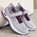 Female Middle-aged And Elderly Mother Shoes Shallow Mouth Breathable Flat Shoes Flying Woven Casual Shoes Velcro Walking Shoes Elderly Shoes_vogvips.com
