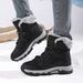 Women's Shoes Winter Snow Boots With Thick Fleece Lining, Round Toe, Rubber Sole, Casual Comfortable Mid-Calf Boots For Cold Weather_vogvips.com