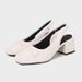 ZA2025 Spring New Women's Shoes White Open-Back Bowknot Decor Ballet High Heels Casual Square-Toe Mary Sandals_vogvips.com