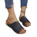 2025 New Plus Size Women's Shoes Sandals Comfortable Wedge Heel Slippers Simple_vogvips.com
