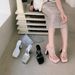 Women's Shoes Transparent Sandals For Women Summer Outdoor Wear New Style One Word Super High Heels Waterproof Platform High Thick Heel Sandals_vogvips.com