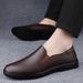 Men's Shoes Loafers Shallow Mouth Foot Cover Men's Casual Leather Shoes Men's Soft Sole Lazy_vogvips.com