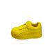 2025 New European Style Rivet Thick-Soled White Sneakers Genuine Leather Platform For Women Petite Height-Increasing_vogvips.com