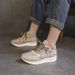 Large Size Single Shoe New British Height Increasing Sports Women's Shoes Slope Heel Lace Up Running_vogvips.com