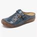New Plus Size Flat Bottomed Perforated Shoes With Twisted Flower Toe Caps For Women's Semi Slippers_vogvips.com