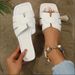 Women's Solid Color Slippers And Sandals, Casual Open-Toe Summer Shoes, Flat Heel Non-Slip Versatile Comfortable_vogvips.com