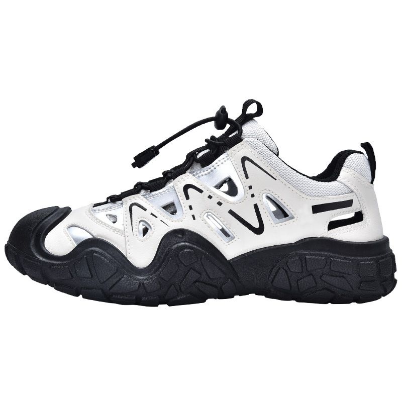 Women's Hollow Out Chunky Sneakers, Breathable Outdoor Casual Walking Shoes, Lightweight Fashion Dad Shoes For Running And Hiking_vogvips.com