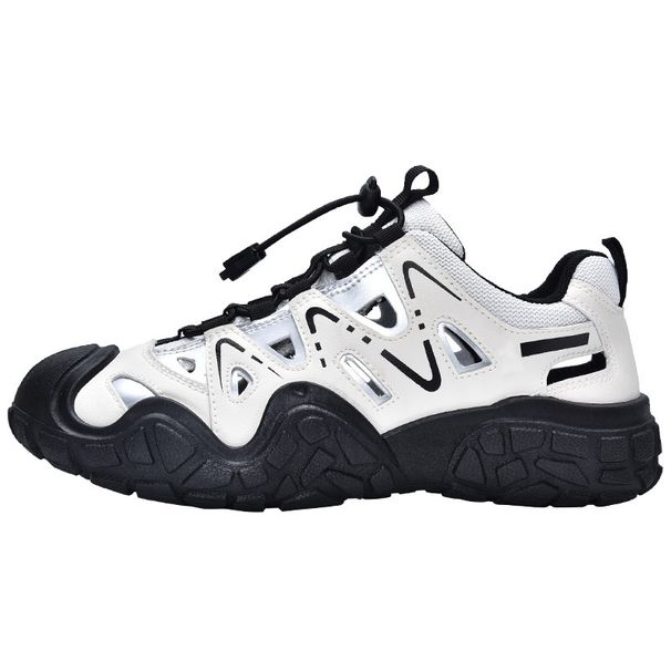 Women's Hollow Out Chunky Sneakers, Breathable Outdoor Casual Walking Shoes, Lightweight Fashion Dad Shoes For Running And Hiking_vogvips.com